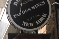 Buffalo New York Famous Wings Open Signage as Photographed for b
