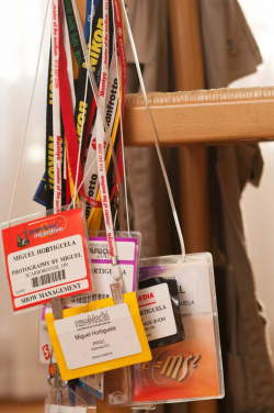 Corporate Event Lanyards and Name Tags as Photographed by Miguel