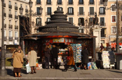 Word On The Street News Kiosk in Madrid Spain as Photographed by