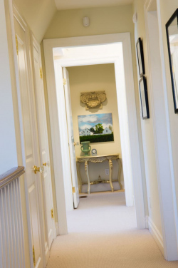 Bright Hallway in Residential Interior as Photographed for Canad