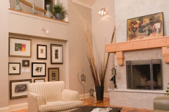 Residential Great Room With Fireplace as Photographed for Home O