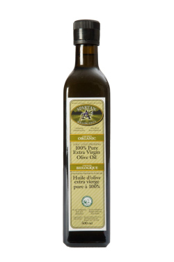 Bottle of Organic Olive Oil as Photographed for Spartan Rolling